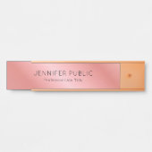 バラモダン金ゴールドエレガントパーソナライズされたテンプレート サインプレート (正面)