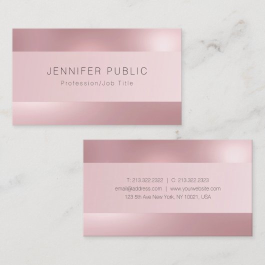 バラモダン金ゴールドエレガントプロフェッショナルテンプレート 名刺 (正面/裏面)