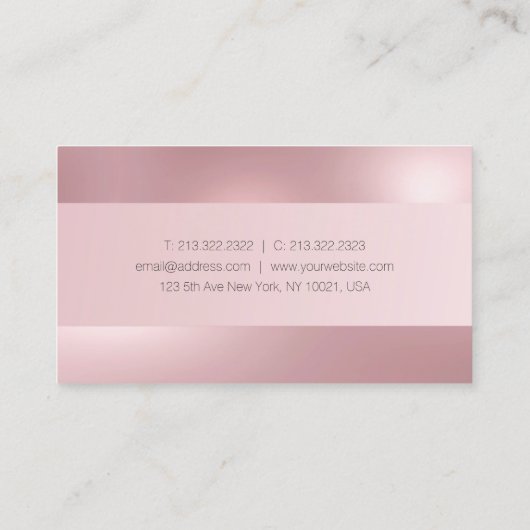 バラモダン金ゴールドエレガントプロフェッショナルテンプレート 名刺 (裏面)