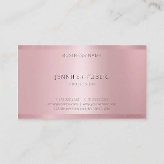 バラモダン金ゴールドエレガントプロフェッショナルテンプレート 名刺 (裏面)