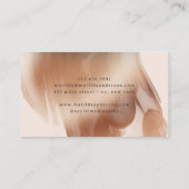 バラモダン金ゴールドエレガント水色 名刺 (裏面)