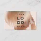 バラモダン金ゴールドエレガント水色 名刺 (正面)