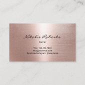 バラモダン金ゴールドクイーンビー美しいサロン&スパ 名刺 (裏面)