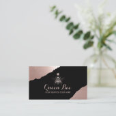 バラモダン金ゴールドクイーンビー美しいサロン&スパ 名刺 (スタンド正面)