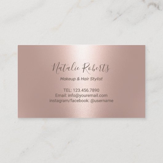 バラモダン金ゴールドクラウン美しいサロンスパロイヤリティ ロイヤリティカード (裏面)