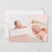 バラモダン金ゴールドグリッターは私の代親バプテスマ 招待状 (裏面)