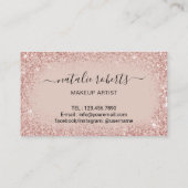 バラモダン金ゴールドグリッターまつげ拡張サロン 名刺 (裏面)