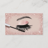 バラモダン金ゴールドグリッターまつげ拡張サロン 名刺 (正面)