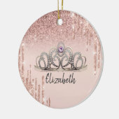 バラモダン金ゴールドグリッタードリップスグラデーションティアラ セラミックオーナメント (左)