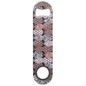 バラモダン金ゴールドグリッターピンクパイナップルパターン スピード栓抜き (裏面)