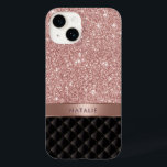 バラモダン金ゴールドグリッターブラックラグジュアリー名前をカスタムする Case-Mate iPhone 14ケース<br><div class="desc">バラモダン金ゴールドグリッターブラックラグジュアリー名前をカスタムするiPhoneケース。</div>