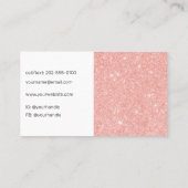 バラモダン金ゴールドグリッターメイクアップアーティストヘアサロン 名刺 (裏面)