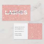 バラモダン金ゴールドグリッターメイクアップアーティストヘアサロン 名刺 (正面/裏面)