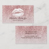 バラモダン金ゴールドグリッターメイクアップアーティストヘアサロン 名刺 (正面/裏面)