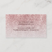 バラモダン金ゴールドグリッターメイクアップアーティストヘアサロン 名刺 (裏面)