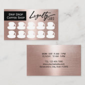 バラモダン金ゴールドコーヒーショップコーヒーカップロイヤリティ ロイヤリティカード (正面/裏面)