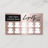 バラモダン金ゴールドコーヒーショップコーヒーカップロイヤリティ ロイヤリティカード (正面)