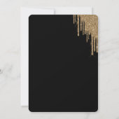 バラモダン金ゴールドシックなミニマリスト写真卒業 招待状 (裏面)