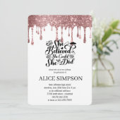 バラモダン金ゴールドシックなミニマル写真卒業 招待状 (スタンド正面)