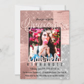 バラモダン金ゴールドシルバーグリッターフォトキンセアニラ マグネット招待状 (正面)