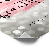 バラモダン金ゴールドシルバーライト"こんにちは美しい" ポスター (角)