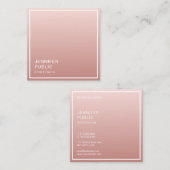 バラモダン金ゴールドシンプルデザインエレガントテンプレート スクエア名刺 (正面/裏面)