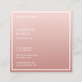 バラモダン金ゴールドシンプルデザインエレガントテンプレート スクエア名刺 (裏面)