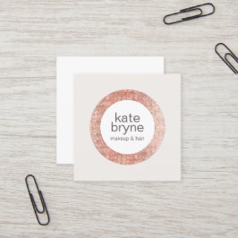 バラモダン金ゴールドシークイン美容師美しいサロン スクエア名刺