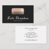 バラモダン金ゴールドシークンコム美容師サロン 名刺 (正面/裏面)