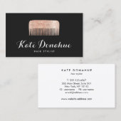 バラモダン金ゴールドシークンコム美容師サロン 名刺 (正面/裏面)