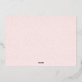 バラモダン金ゴールドスクリプトバレンタインデーの写真 箔シーズンカード (裏面)