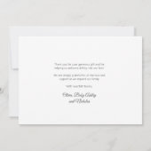 バラモダン金ゴールドスクリプト新生児写真ありがとう サンキューカード (裏面)