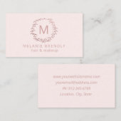 バラモダン金ゴールドスター赤面ピンクビジネスカード 名刺 (正面/裏面)