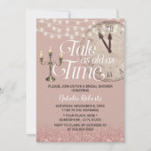 バラモダン金ゴールドタールアオールドアスタイムブライダルシャワー 招待状 (正面)