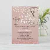 バラモダン金ゴールドタールアオールドアスタイムブライダルシャワー 招待状 (スタンド正面)
