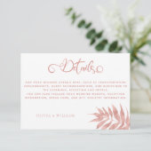 バラモダン金ゴールドトロピカルリーフ結婚詳細 エンクロージャーカード (スタンド正面)