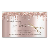 バラモダン金ゴールドドリップ金ゴールドはさみ髪 マグネット名刺 (正面)