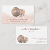 バラモダン金ゴールドドーナツきらびやかな自家製ベーカリー 名刺 (正面/裏面)