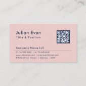 バラモダン金ゴールドハウスアイコンネイビーブルーエステ実在ート 名刺 (裏面)