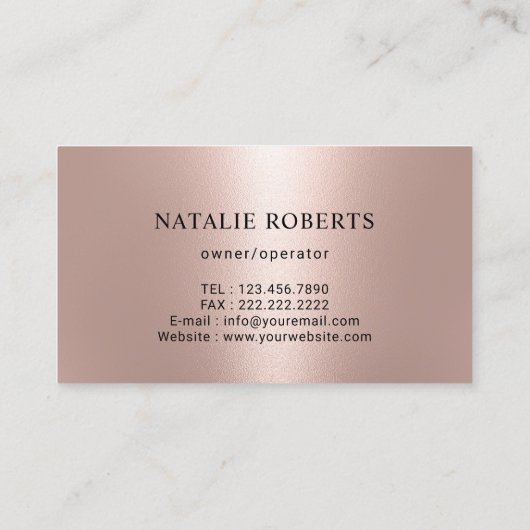 バラモダン金ゴールドハウスクリーニングサービス 名刺 (裏面)