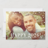 バラモダン金ゴールドハッピーニューイヤー2024写真 シーズンカード (正面)