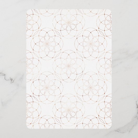 バラモダン金ゴールドバタフライスクリプト卒業写真 箔招待状 (裏面)