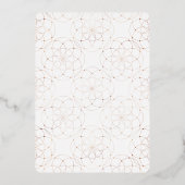 バラモダン金ゴールドバタフライ写真卒業パーティー 箔招待状 (裏面)