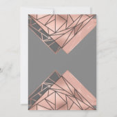 バラモダン金ゴールドバラ金ゴールドグレ結婚イ幾何学 招待状 (裏面)