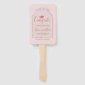 バラモダン金ゴールドピンクアーチ写真卒業 ハンドファン (裏面)