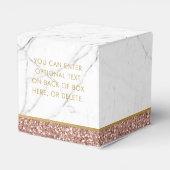 バラモダン金ゴールドピンクグリッター大理石xoxo フェイバーボックス (裏面サイド)