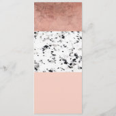 バラモダン金ゴールドピンク大理石カラーブロックパターン メニュー (裏面)