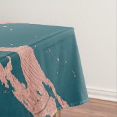 バラモダン金ゴールドピーコックティール(緑がかった色)マーブル テーブルクロス (インサイチュ)