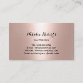 バラモダン金ゴールドファッションハイヒールブティック 名刺 (裏面)