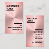 バラモダン金ゴールドフェイク写真家， DJ,誇りを持ったパパ 名刺 (正面/裏面)